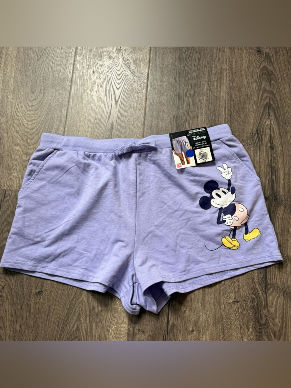 Disney Women's Light Purple Mickey Mouse Lounge Shorts